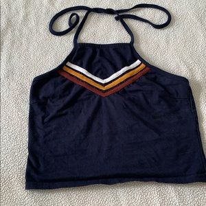Navy Halter Top